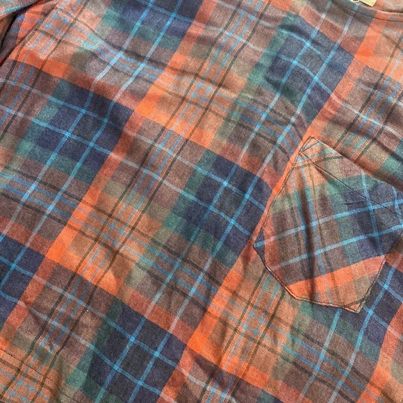 Anthro. Cloth & Stone Plaid Lace Up Pocket Shirt M - Picture 4 of 6